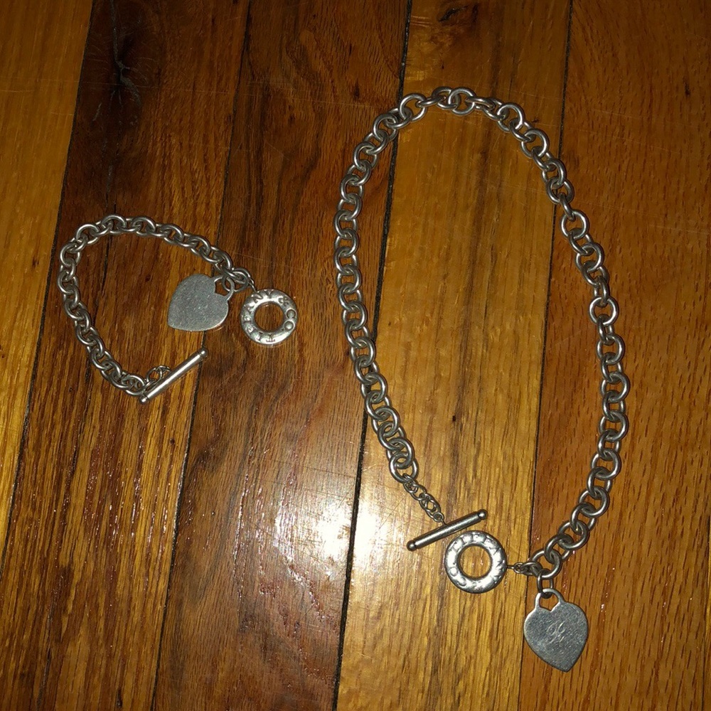 Tiffany and Co R Engraved Necklace